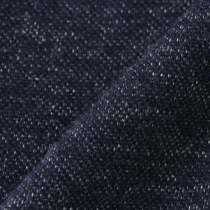 褲腳翻邊牛仔風針織斜紋長褲