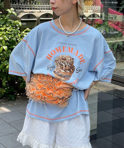 【HELLO.SANFRANCISCO/你好，舊金山】配色拼接咖啡館菜單T恤