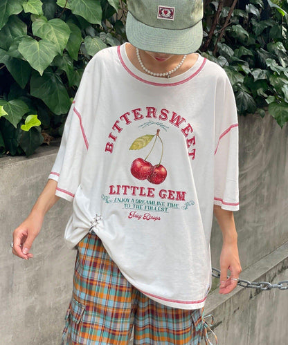 【HELLO.SANFRANCISCO/你好，舊金山】配色拼接咖啡館菜單T恤