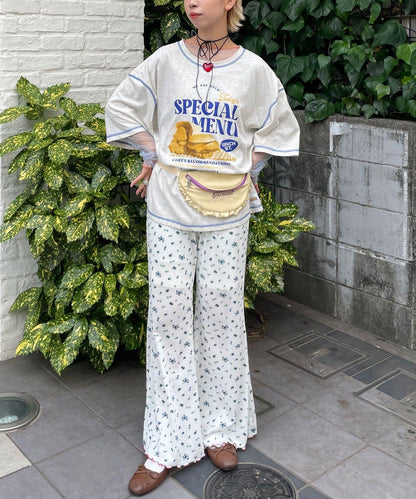 【HELLO.SANFRANCISCO/你好，舊金山】配色拼接咖啡館菜單T恤