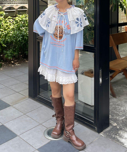 【HELLO.SANFRANCISCO/你好，舊金山】配色拼接咖啡館菜單T恤