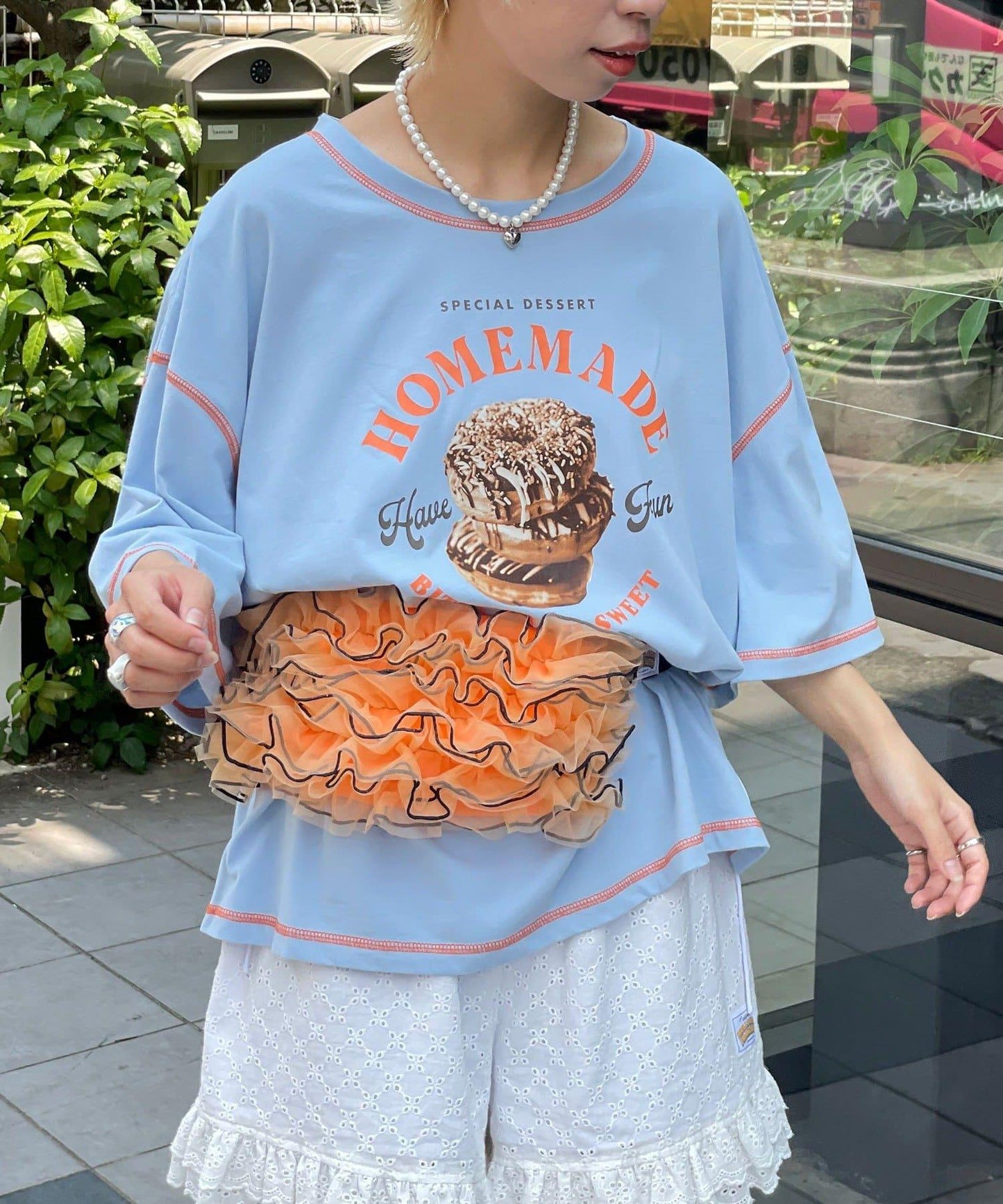 【HELLO.SANFRANCISCO/你好，舊金山】配色拼接咖啡館菜單T恤