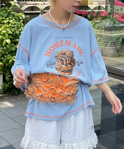 【HELLO.SANFRANCISCO/你好，舊金山】配色拼接咖啡館菜單T恤