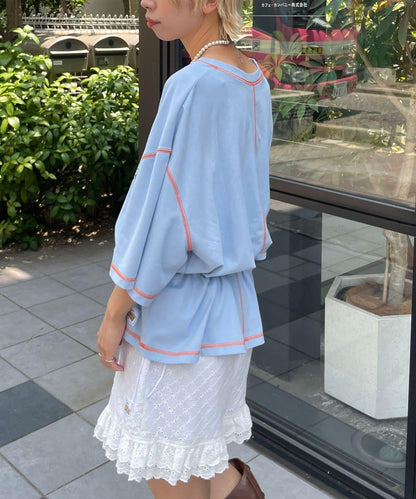 【HELLO.SANFRANCISCO/你好，舊金山】配色拼接咖啡館菜單T恤