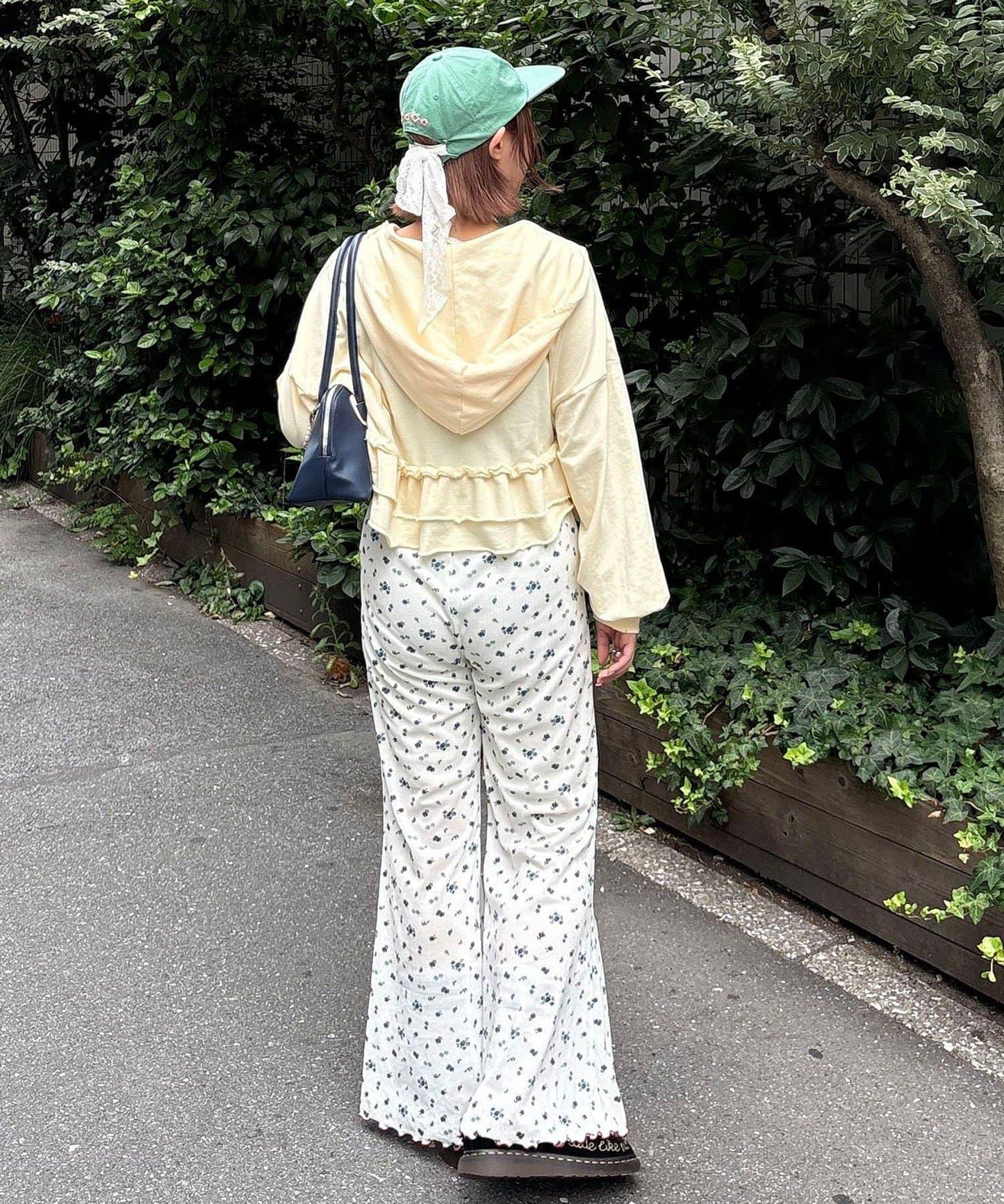 【HELLO.SANFRANCISCO/哈羅舊金山】花色絨布印花喇叭褲