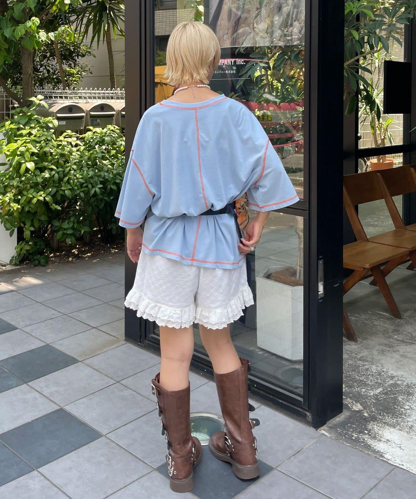 【HELLO.SANFRANCISCO/你好，舊金山】配色拼接咖啡館菜單T恤