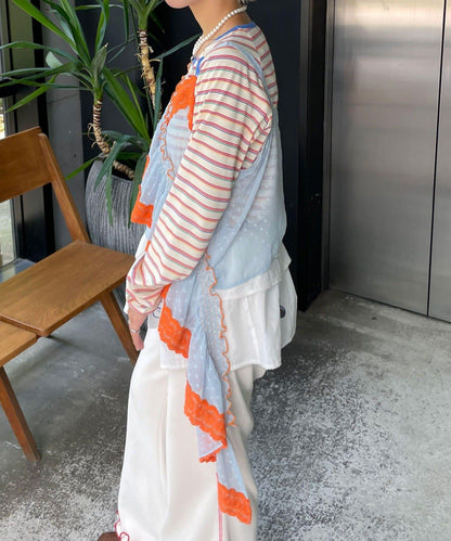 【HELLO.SANFRANCISCO/哈羅舊金山】不對稱荷葉邊點點蕾絲吊帶