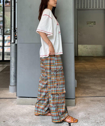 H.S配色拼接咖啡館菜單T恤