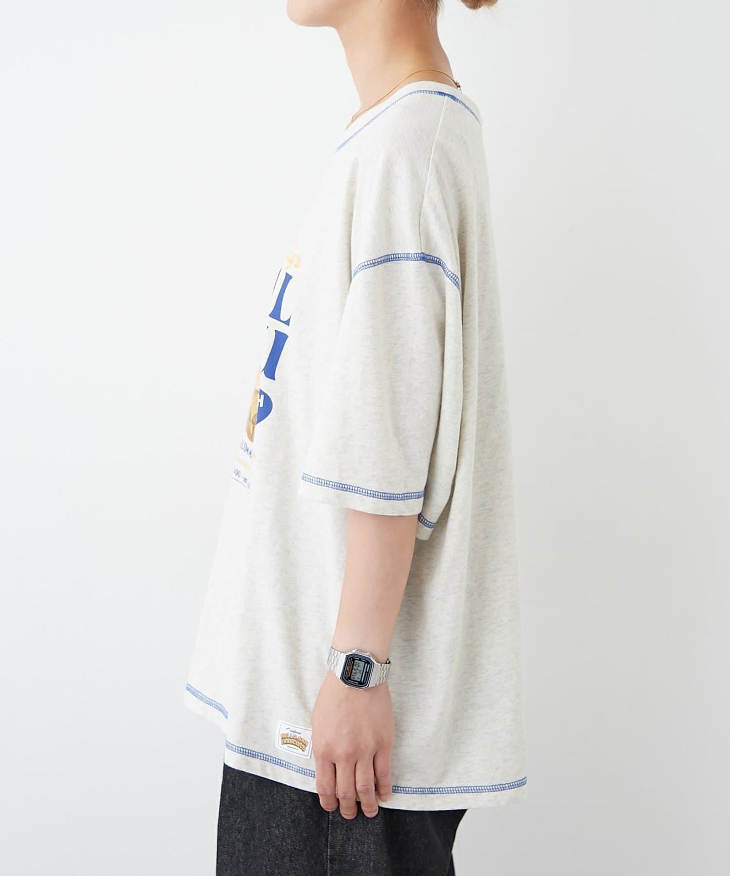 H.S配色拼接咖啡館菜單T恤