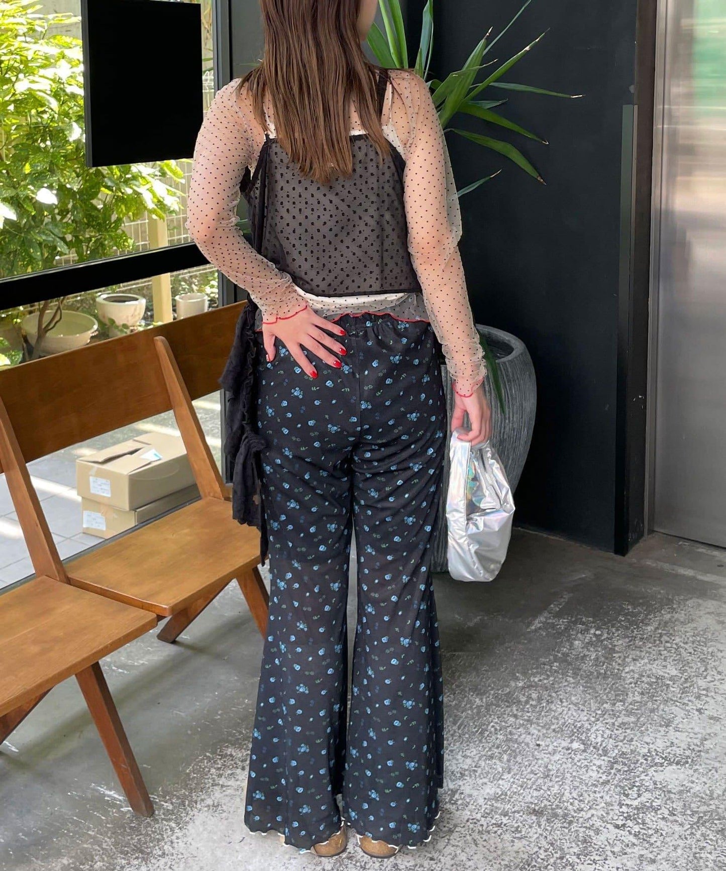 【HELLO.SANFRANCISCO/哈羅舊金山】不對稱荷葉邊點點蕾絲吊帶