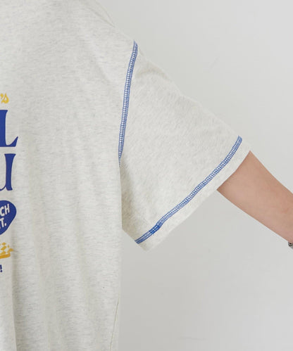 H.S配色拼接咖啡館菜單T恤