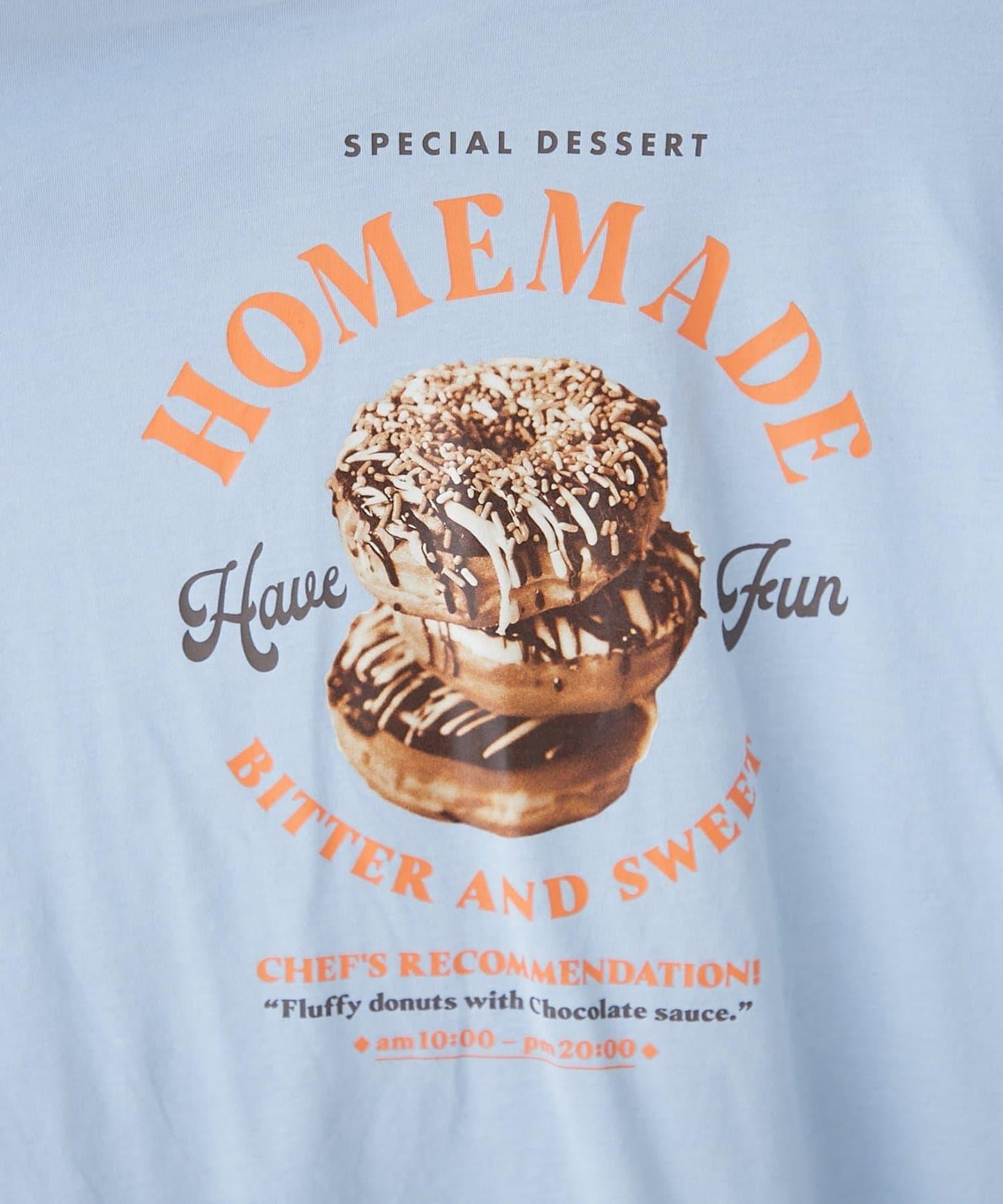 H.S配色拼接咖啡館菜單T恤