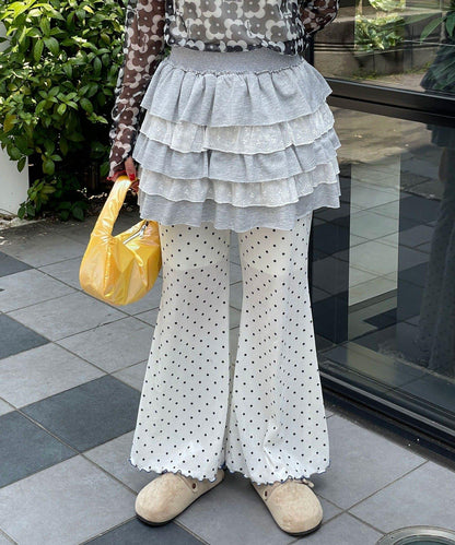 【HELLO.SANFRANCISCO/哈羅舊金山】花色絨布印花喇叭褲