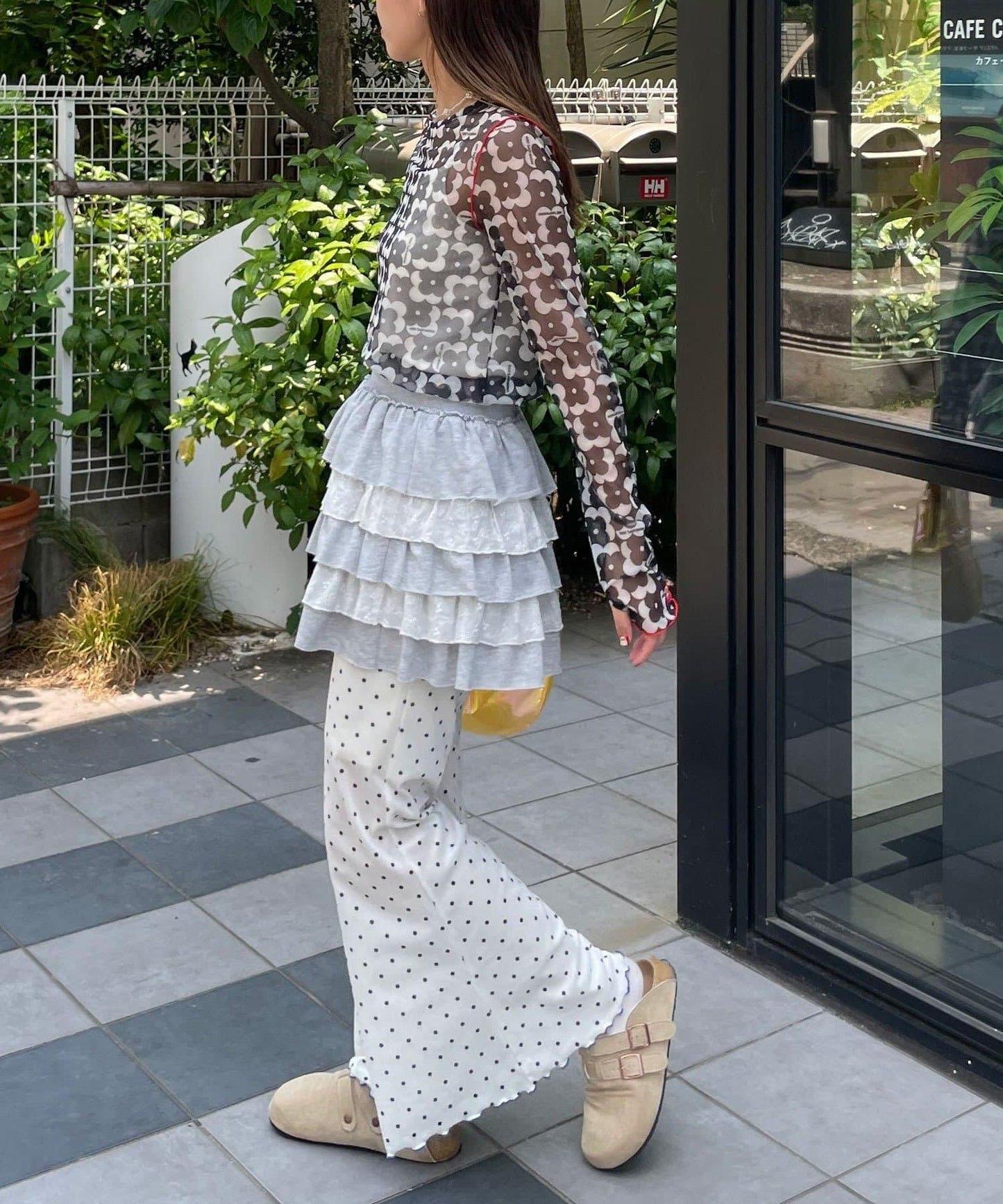 【HELLO.SANFRANCISCO/哈羅舊金山】花色絨布印花喇叭褲