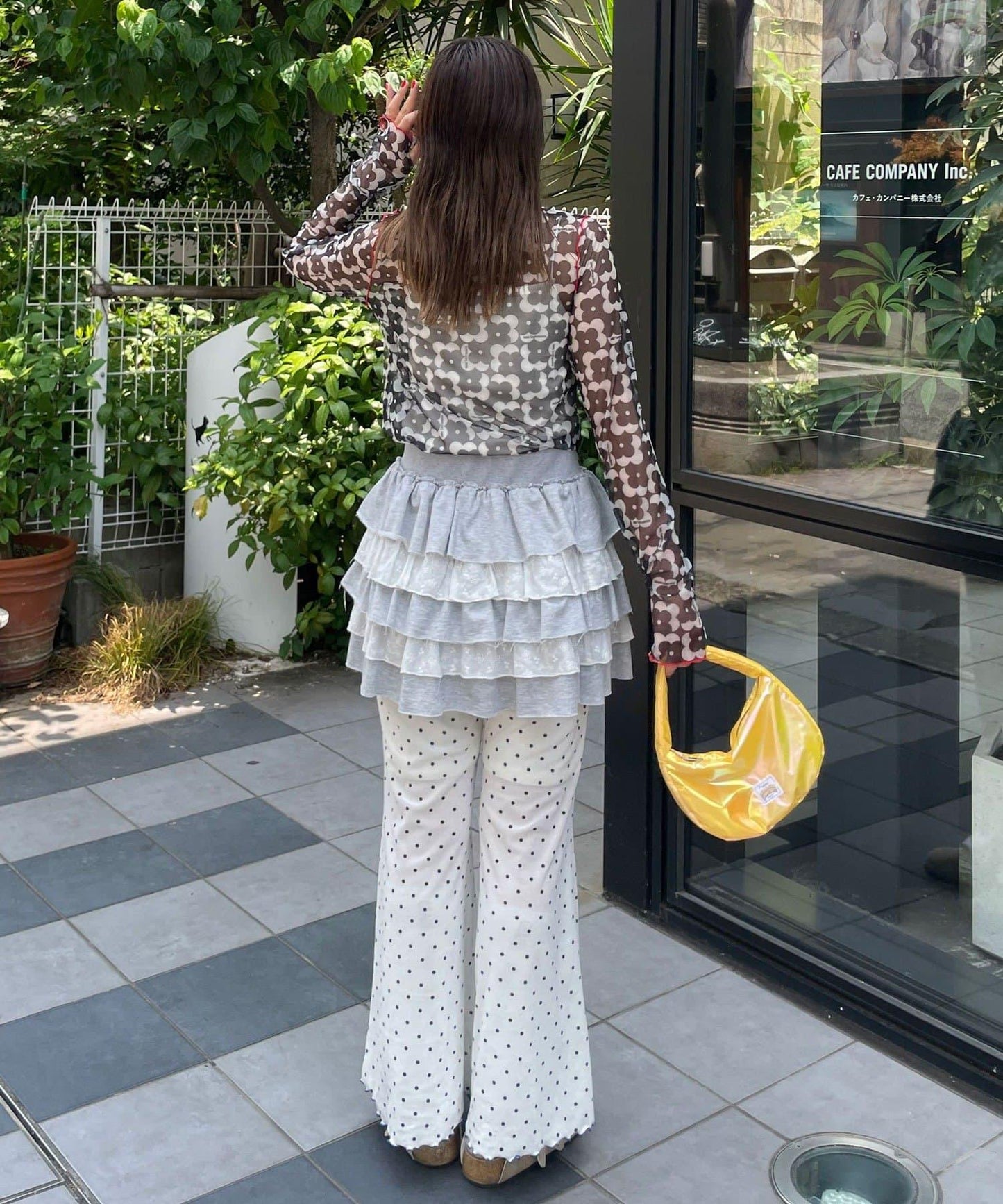 【HELLO.SANFRANCISCO/哈羅舊金山】花色絨布印花喇叭褲