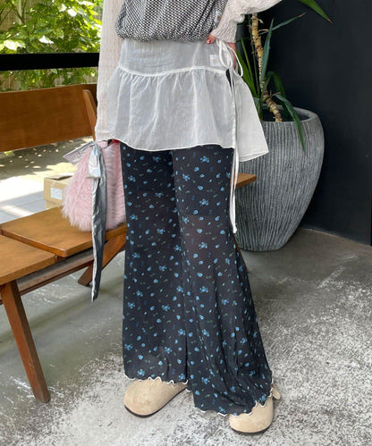 【HELLO.SANFRANCISCO/哈羅舊金山】花色絨布印花喇叭褲