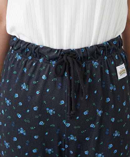 H.S款式絨布印花喇叭褲