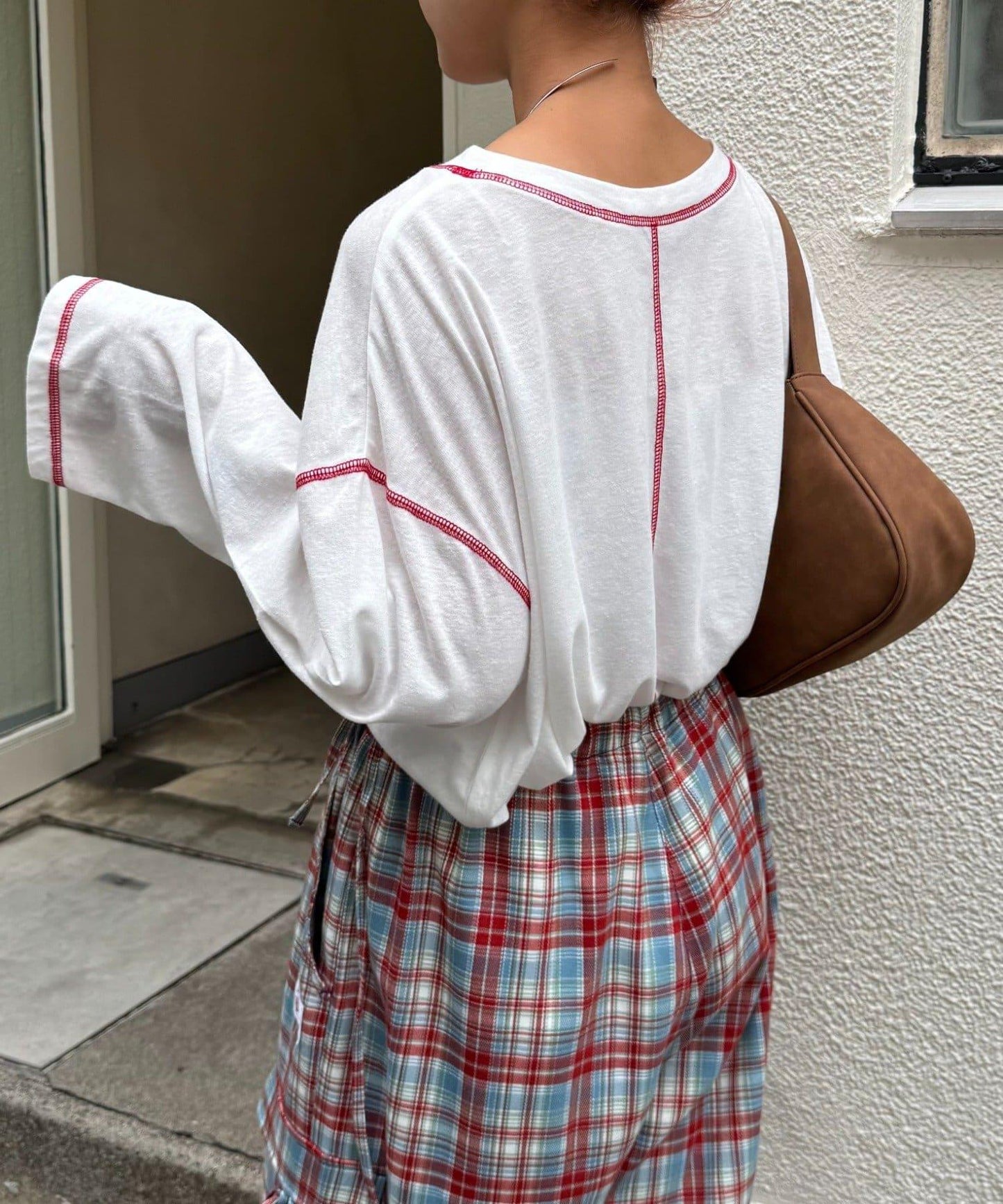 H.S透明紗質圓領T恤