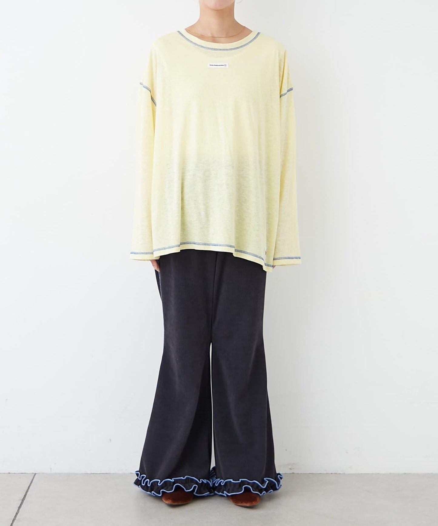 H.S透明紗質圓領T恤