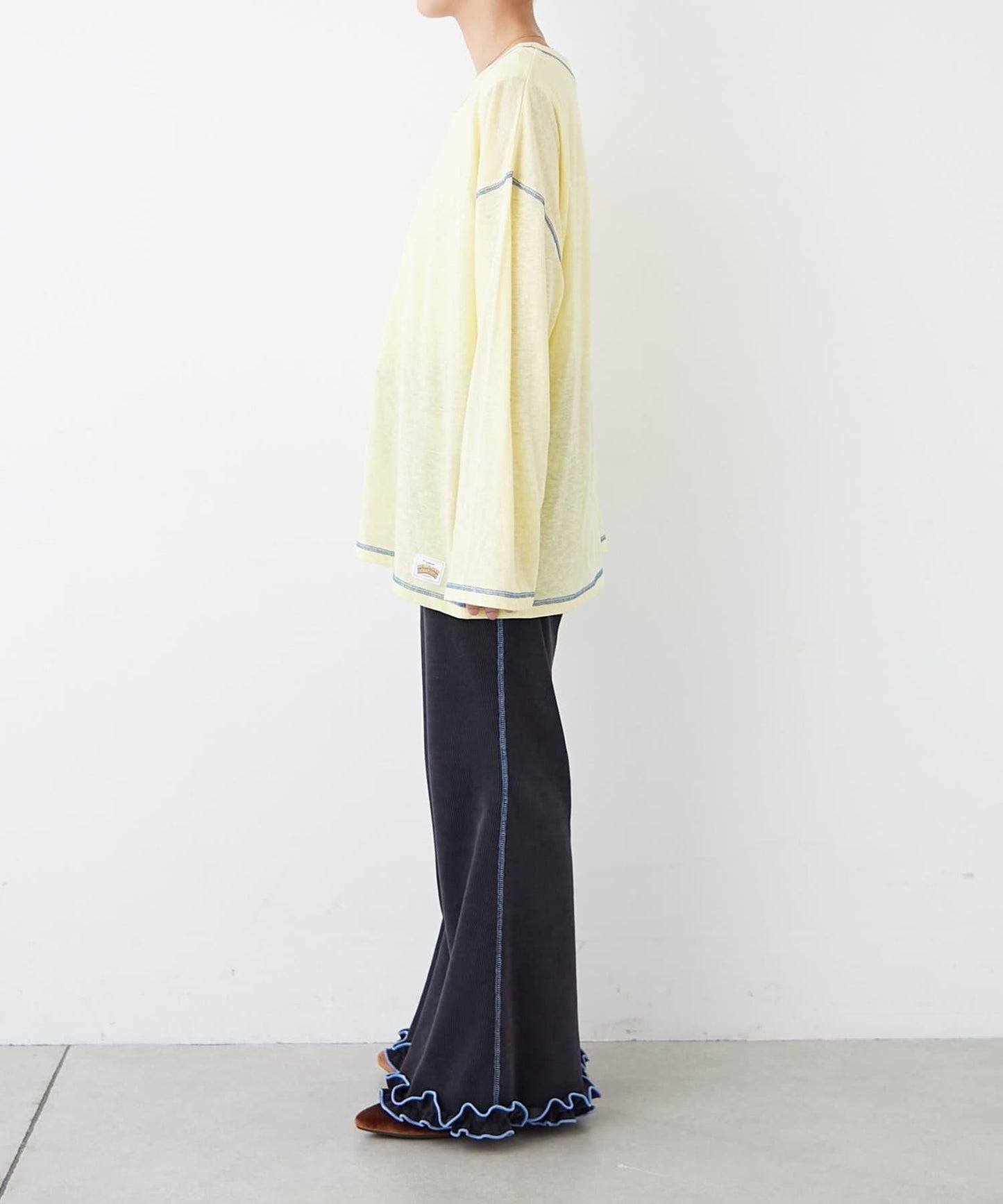 H.S透明紗質圓領T恤