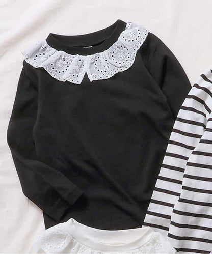 領口蕾絲T恤/7天風格