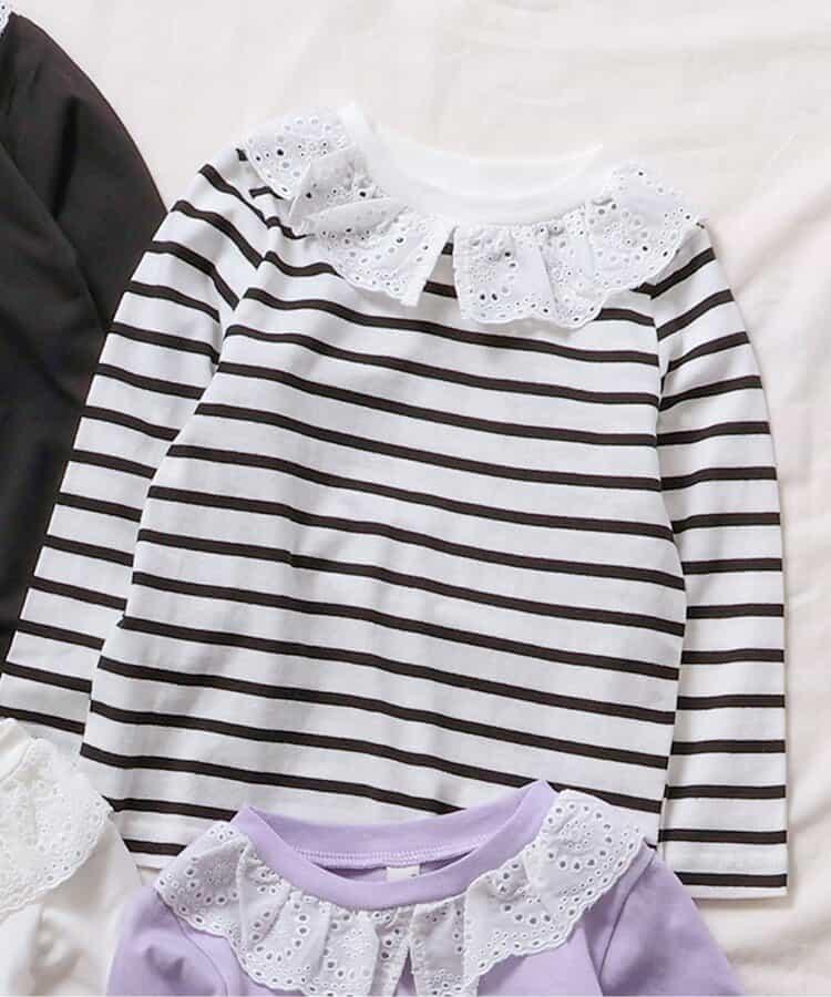 領口蕾絲T恤/7天風格