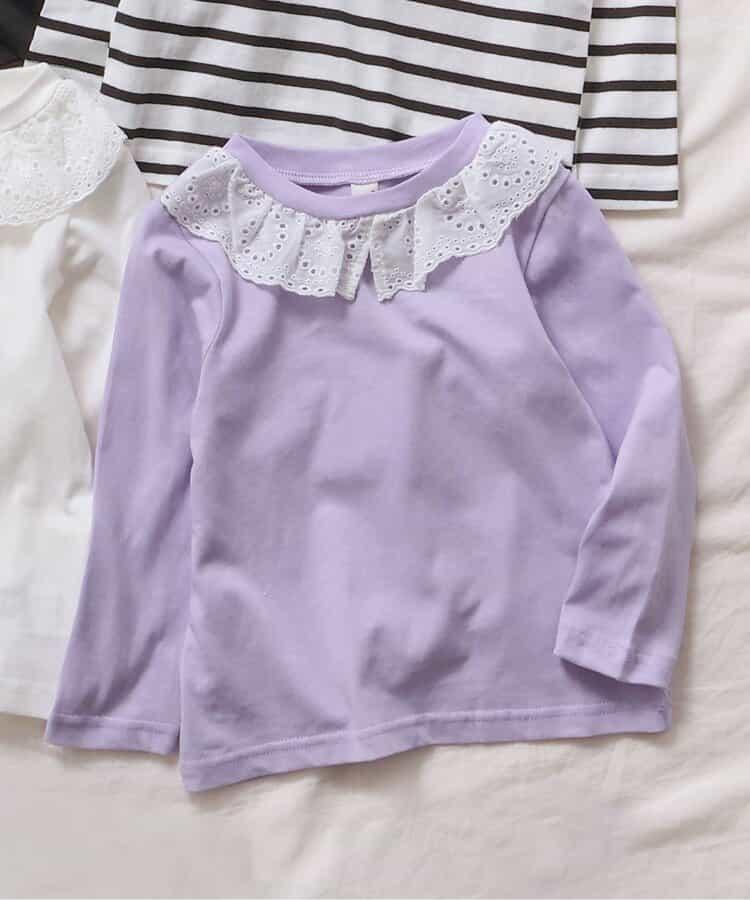 領口蕾絲T恤/7天風格
