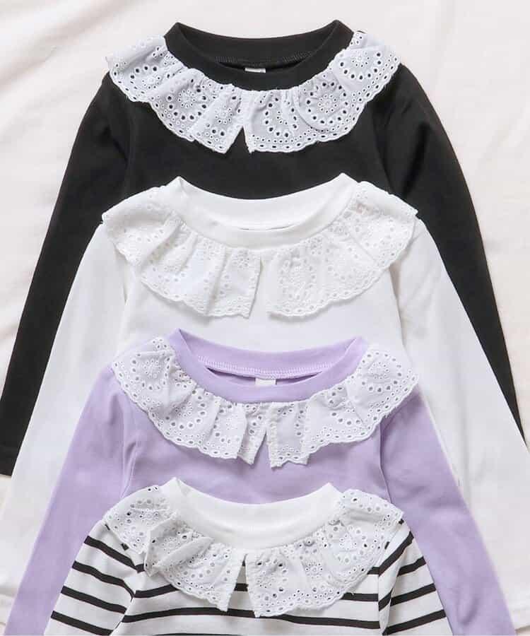 領口蕾絲T恤/7天風格