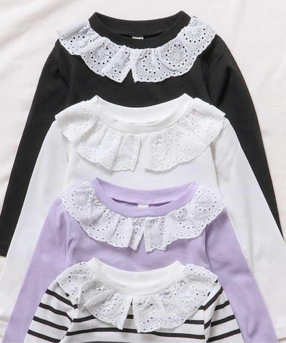 領口蕾絲T恤/7天風格