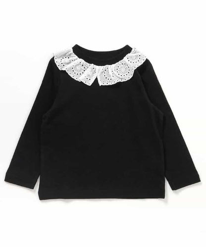 領口蕾絲T恤/7天風格