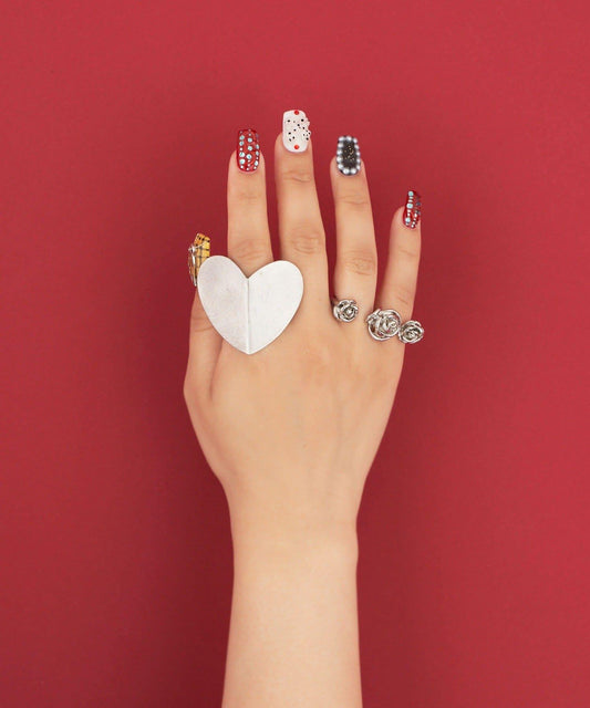 【Ciaopanic】me+me花朵愛心戒指套裝