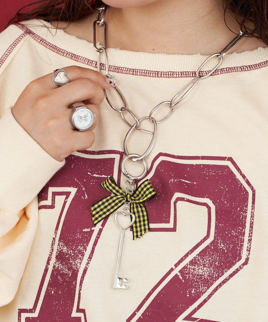 me+me蝴蝶結鑰匙鏈項鍊