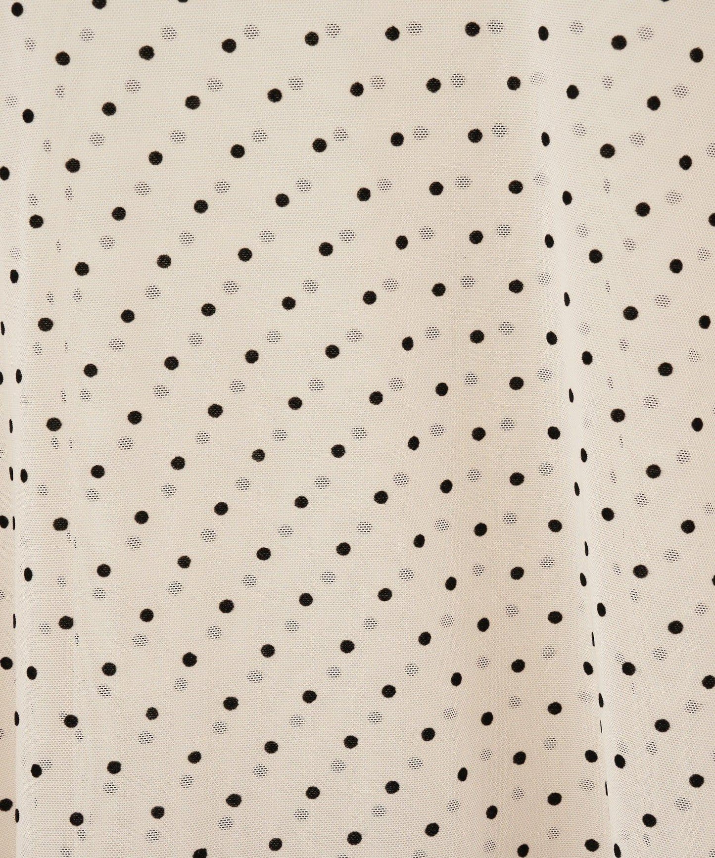 【Lumé/ルメ】下襬荷葉邊圓點雪紡上衣