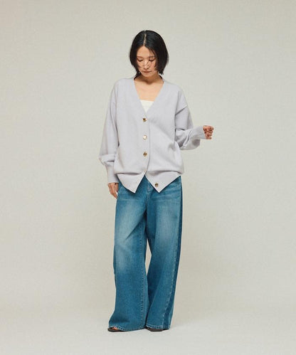 側條紋牛仔褲 / 寬鬆剪裁 曲線牛仔褲 / JL253P10