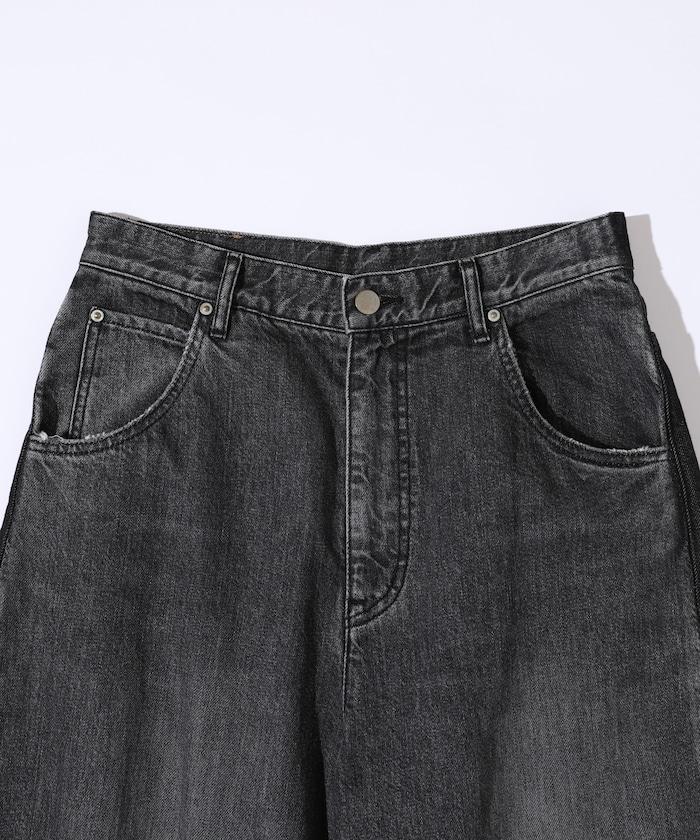 側條紋牛仔褲 / 寬鬆剪裁 曲線牛仔褲 / JL253P10