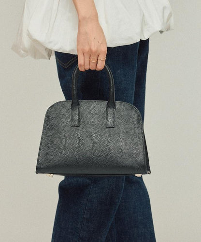 皮革 迷你波士頓包 / 牛皮 / 防水皮革