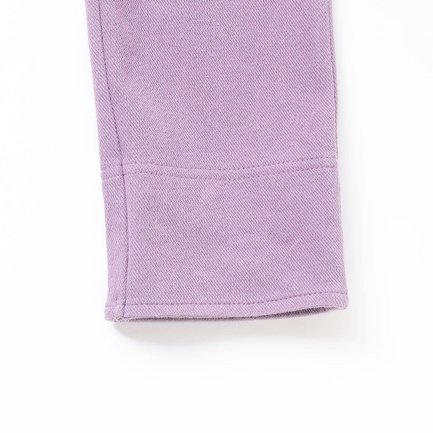 翻邊花邊口袋針織斜紋長褲