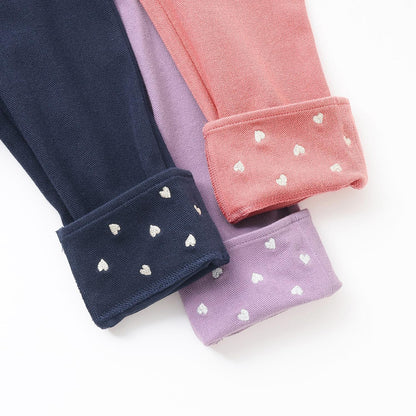 翻邊花邊口袋針織斜紋長褲