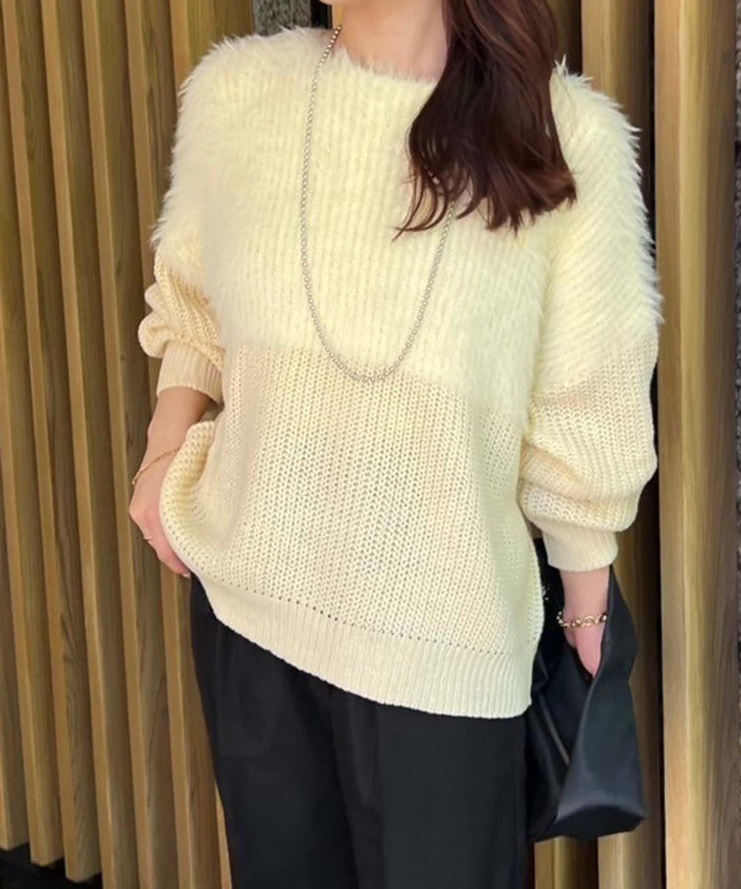 切換絨毛套頭衫