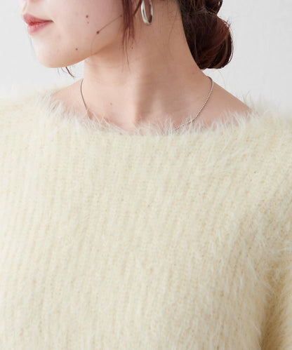 切換絨毛套頭衫