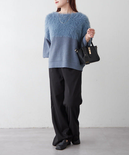 切換絨毛套頭衫