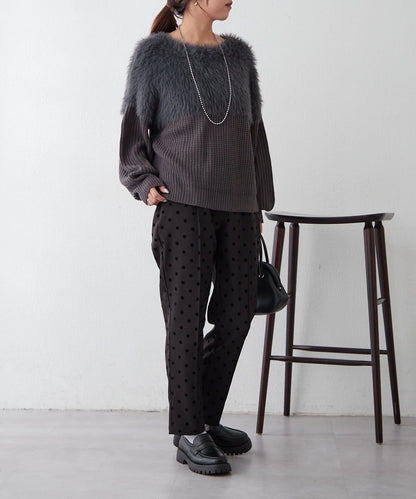 切換絨毛套頭衫