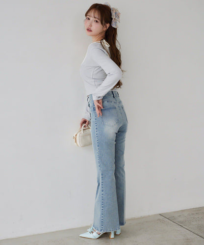 【限定】彈力牛仔褲