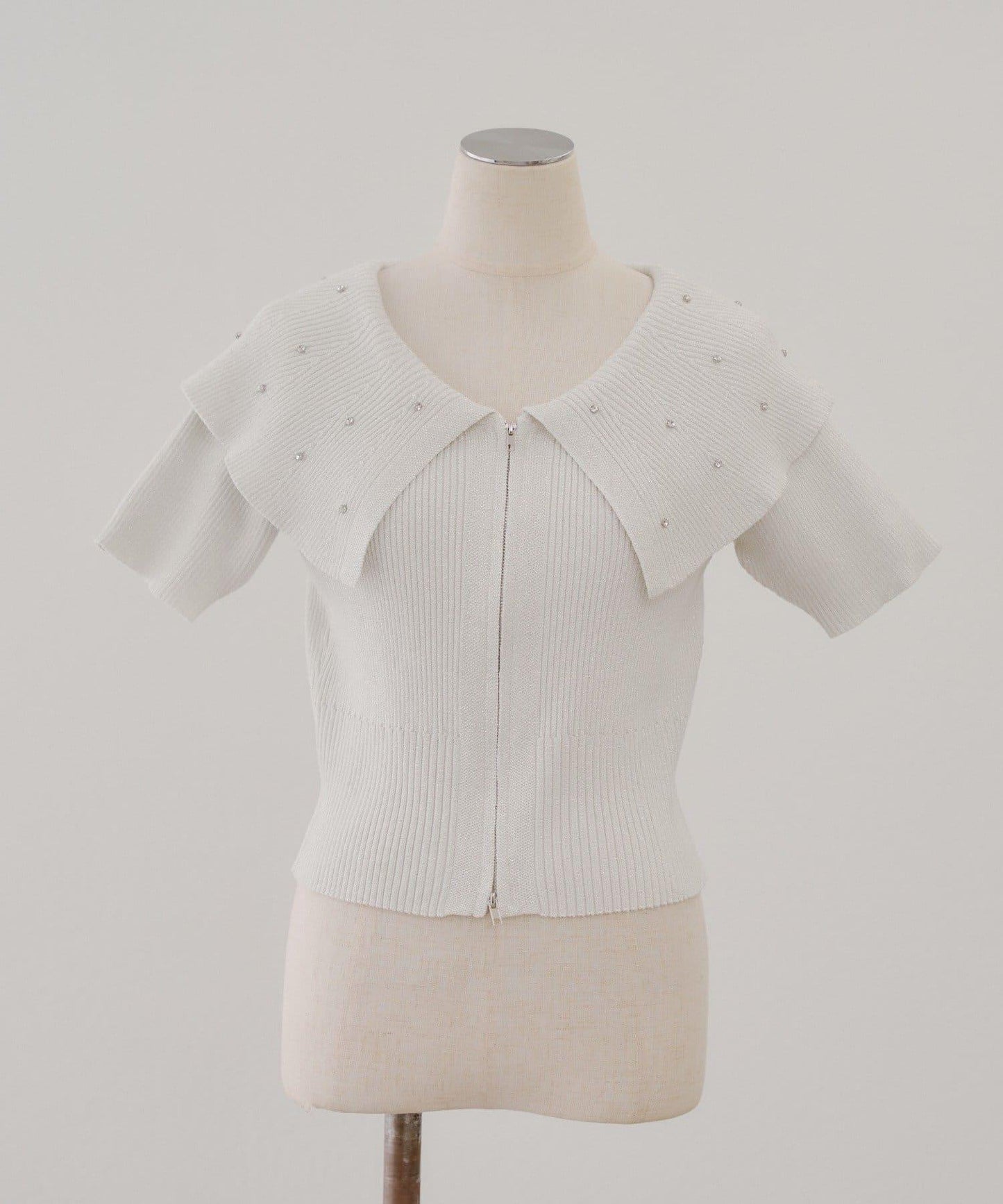 閃亮大領拉鍊開衫