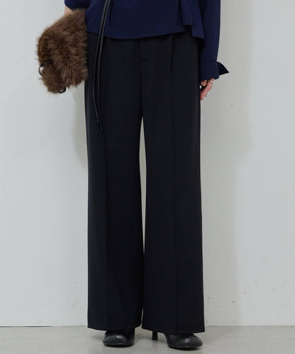 【套裝搭配】【名品襯衫同款面料！】【舒適×修腿】平紋西褲