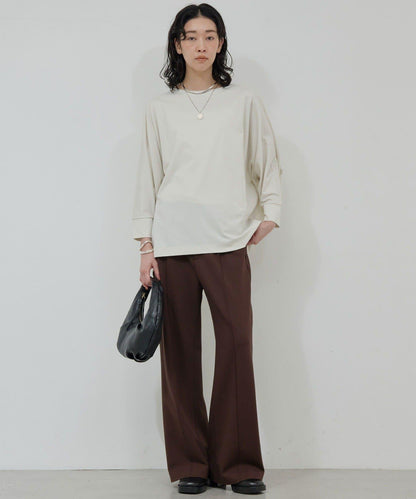 【套裝搭配】【名品襯衫同款面料！】【舒適×修腿】平紋西褲