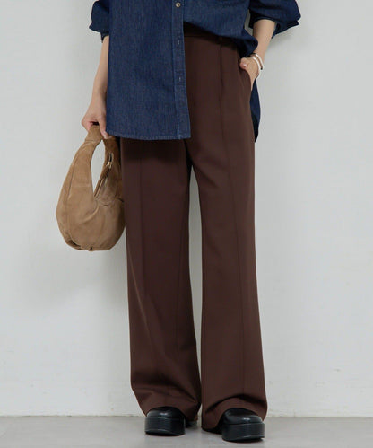 【套裝搭配】【名品襯衫同款面料！】【舒適×修腿】平紋西褲