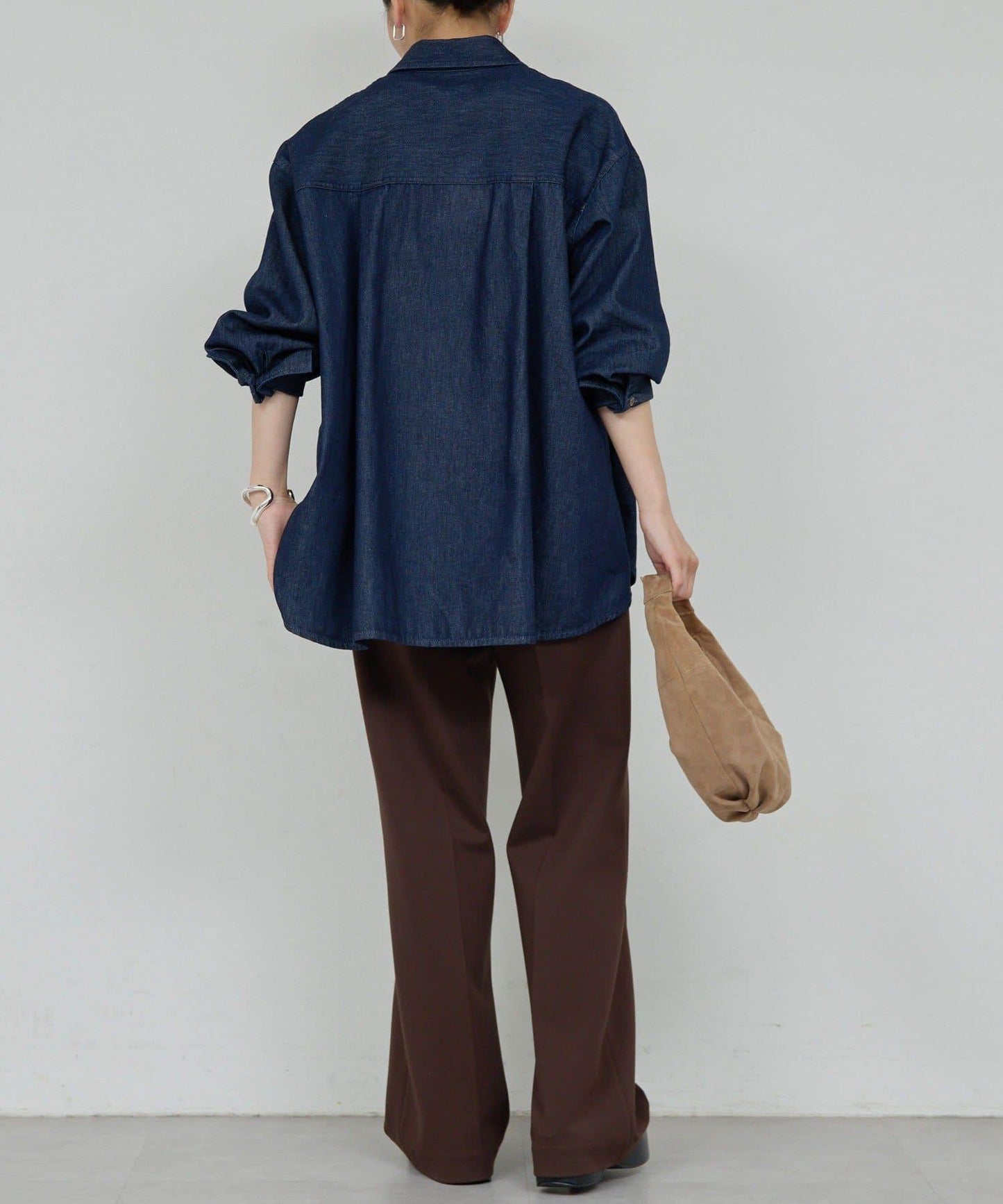 【套裝搭配】【名品襯衫同款面料！】【舒適×修腿】平紋西褲