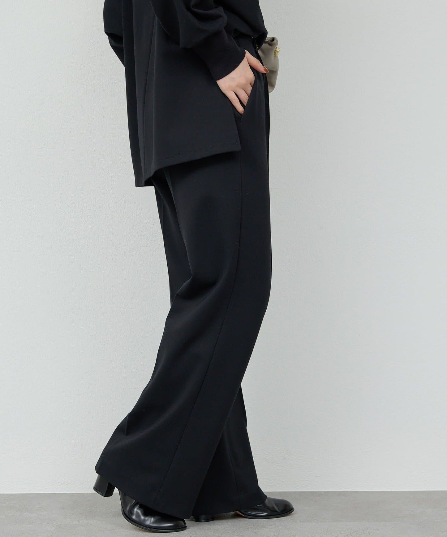 【套裝搭配】【名品襯衫同款面料！】【舒適×修腿】平紋西褲