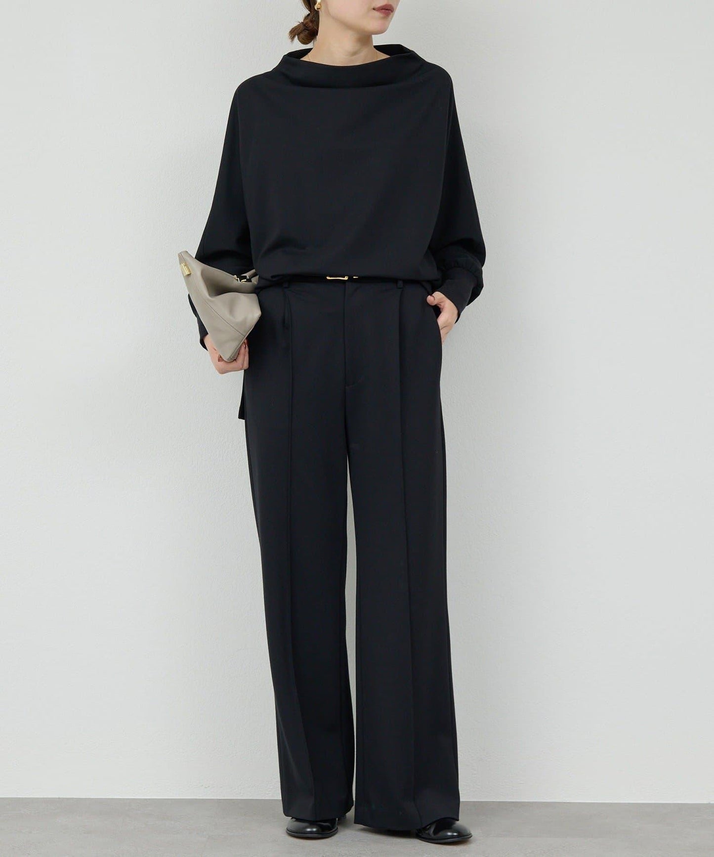 【套裝搭配】【名品襯衫同款面料！】【舒適×修腿】平紋西褲